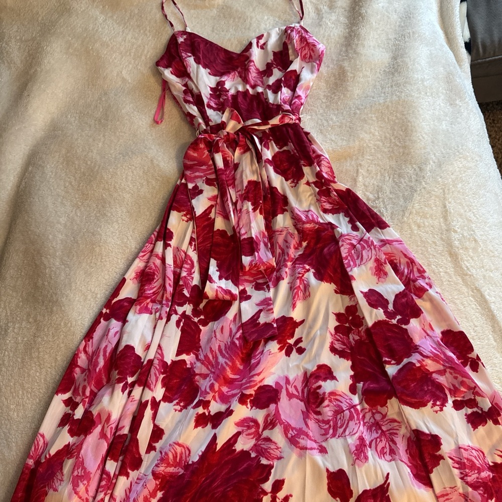 Floral Pink Maxi Dress